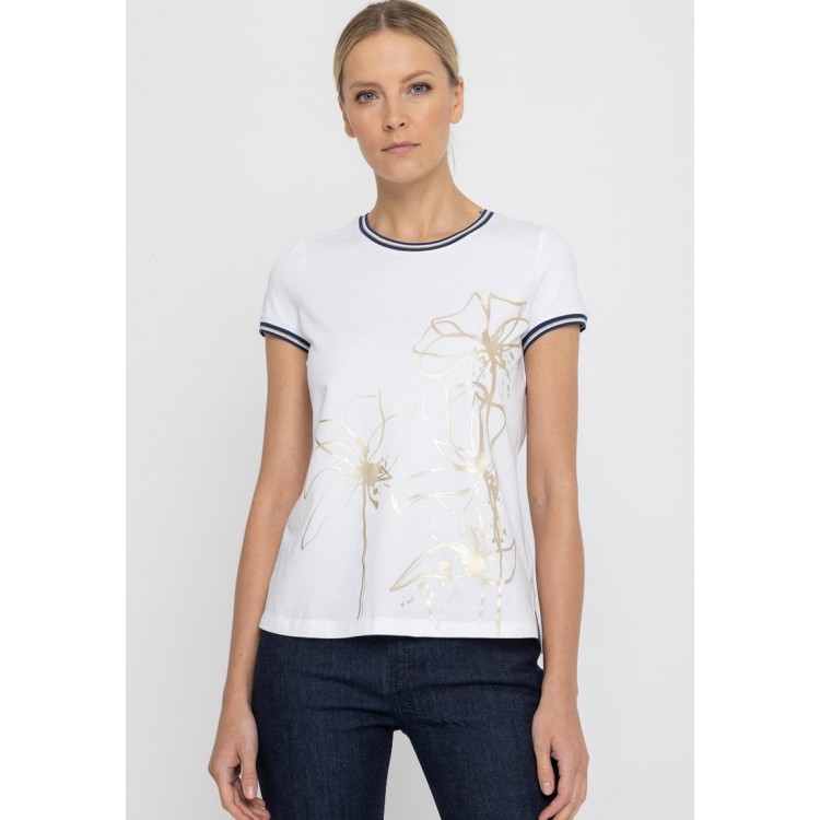 Kobiety T SHIRT TOP | Deni Cler Milano T-shirt z nadrukiem - biały - FK26676