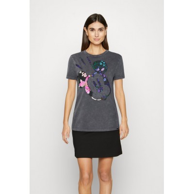 Kobiety T_SHIRT_TOP | Desigual MICKEY CAMO - T-shirt z nadrukiem - carboncillo/szary - WN71349