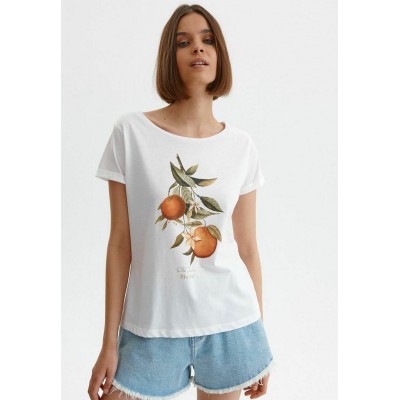 Kobiety T_SHIRT_TOP | Drywash T-shirt z nadrukiem - white/biały - VQ99543