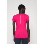 Kobiety T SHIRT TOP | EA7 Emporio Armani T-shirt z nadrukiem - pink/różowy - TA35374