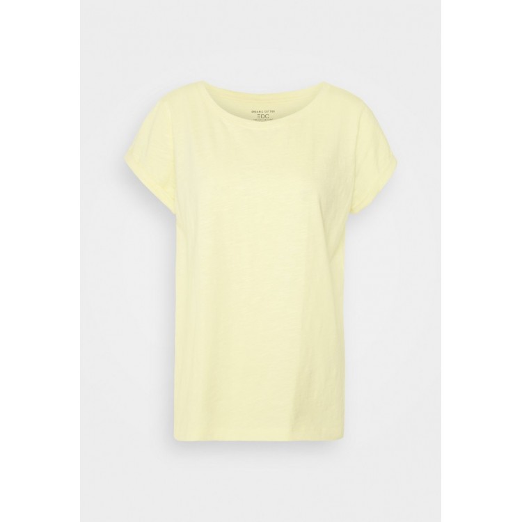 Kobiety T SHIRT TOP | edc by Esprit ROUND NECK - T-shirt basic - pastel yellow/żółty - NF36347