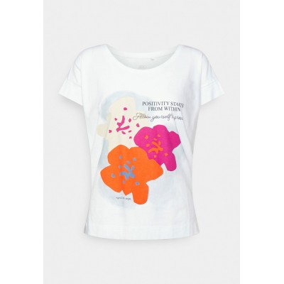 Kobiety T_SHIRT_TOP | edc by Esprit TEE - T-shirt z nadrukiem - white/biały - BX46612