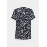 Kobiety T SHIRT TOP | edc by Esprit V NECK TEE - T-shirt z nadrukiem - dark blue/granatowy - LW76558