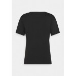 Kobiety T SHIRT TOP | edc by Esprit VNECK TEE - T-shirt basic - black/czarny - DB51495