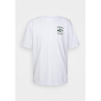 Kobiety T_SHIRT_TOP | Edwin TOKYO ROSES - T-shirt z nadrukiem - white/biały - JX30384