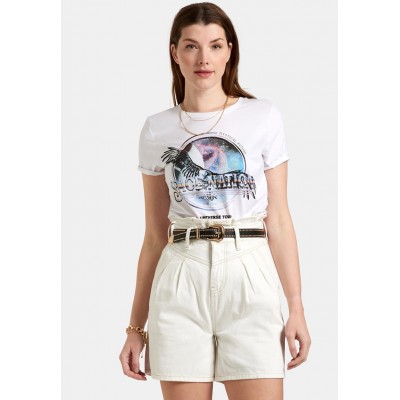 Kobiety T_SHIRT_TOP | Eksept by Shoeby FUTURE TEE - T-shirt z nadrukiem - white/biały - ZB14649