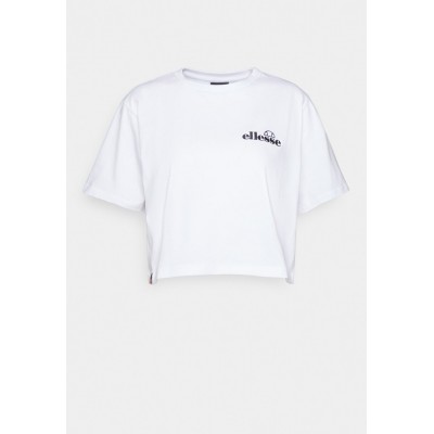 Kobiety T_SHIRT_TOP | Ellesse CLAUDINE CROP - T-shirt z nadrukiem - white/biały - FX48104