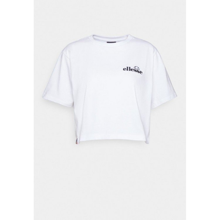 Kobiety T SHIRT TOP | Ellesse CLAUDINE CROP - T-shirt z nadrukiem - white/biały - FX48104