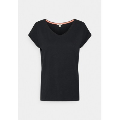 Kobiety T_SHIRT_TOP | Esprit T-shirt basic - black/czarny - TV55554