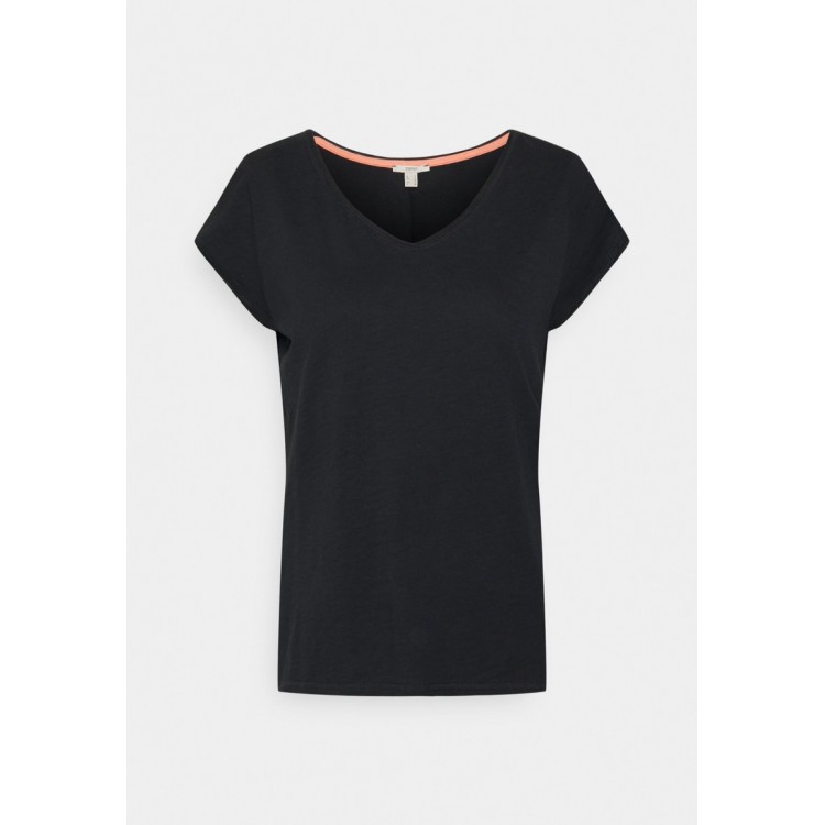 Kobiety T SHIRT TOP | Esprit T-shirt basic - black/czarny - TV55554