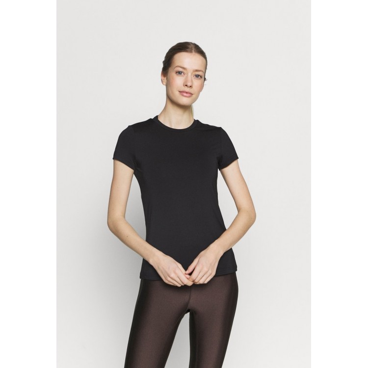Kobiety T SHIRT TOP | Even&Odd active T-shirt basic - black/czarny - UM10437