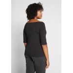 Kobiety T SHIRT TOP | Even&Odd Curvy 2 PACK - T-shirt basic - white/black/biały - ZG56677