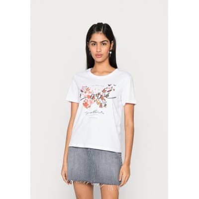Kobiety T_SHIRT_TOP | Even&Odd T-shirt z nadrukiem - white/biały - PR90137