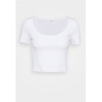 Kobiety T SHIRT TOP | Even&Odd Tall 3 PACK - T-shirt z nadrukiem - mottled light grey /white/black/jasnoszary melanż - ZS06689