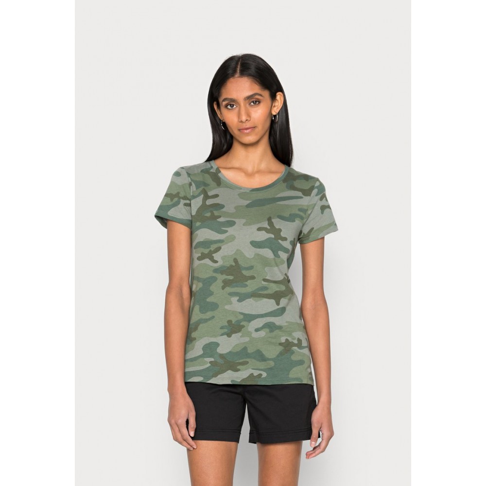 Kobiety T SHIRT TOP | GAP FAV CREW - T-shirt z nadrukiem - green/zielony - SH98117
