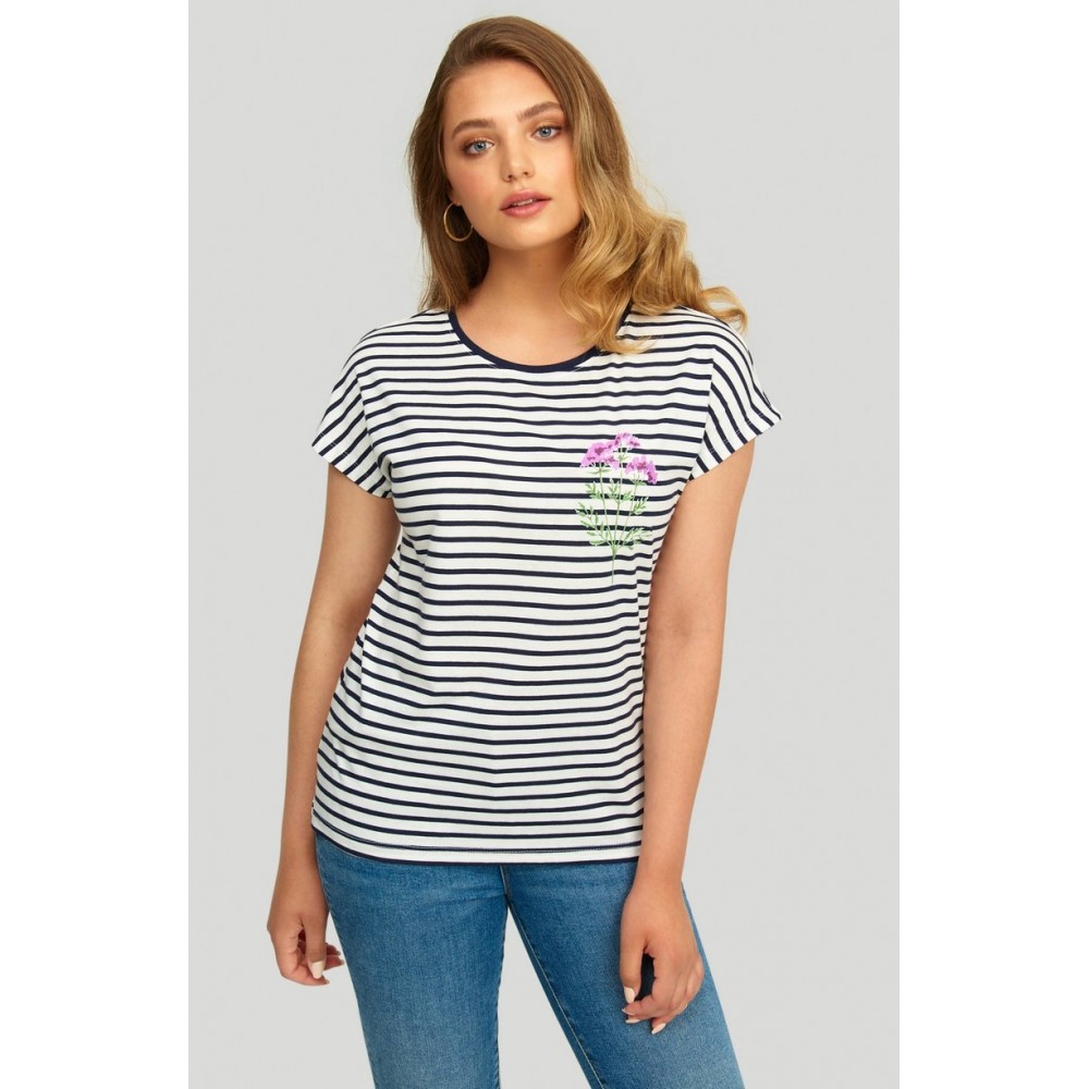 Kobiety T SHIRT TOP | Greenpoint T-shirt z nadrukiem - stripes/biały - PI43832