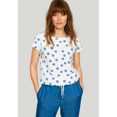 Kobiety T_SHIRT_TOP | Greenpoint T-shirt z nadrukiem - white/blue/biały - MJ61557