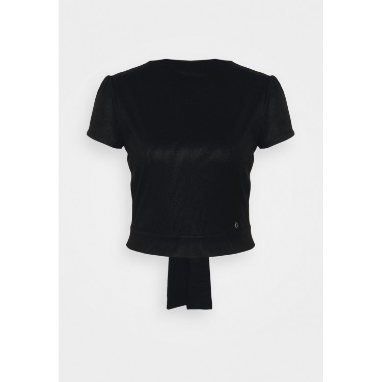 Kobiety T SHIRT TOP | Guess AURA - T-shirt z nadrukiem - jet black/czarny - VP79584