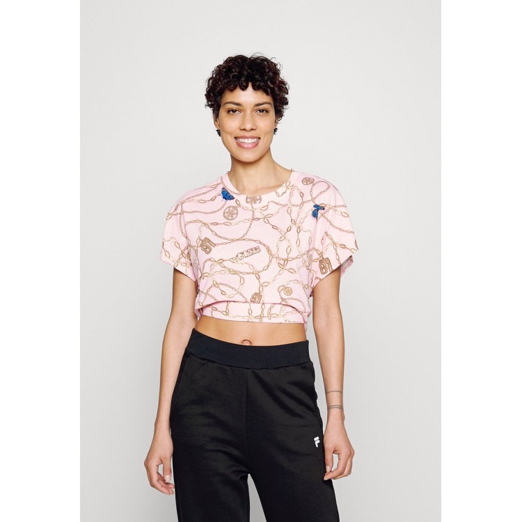 Kobiety T SHIRT TOP | Guess DOLLY BOW TEE - T-shirt z nadrukiem - charms pink/jasnoróżowy - QE84575