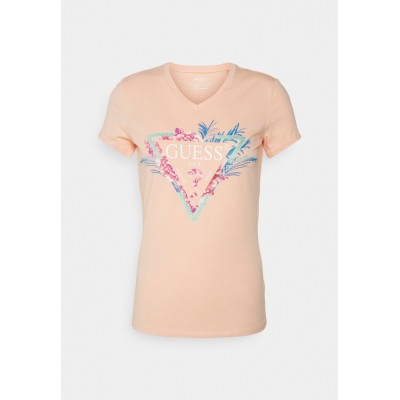 Kobiety T_SHIRT_TOP | Guess KATHE TEE - T-shirt z nadrukiem - peach creme/morelowy - GM70918