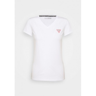 Kobiety T_SHIRT_TOP | Guess MINI TRIANGLE  - T-shirt basic - pure white/biały - KW59585