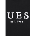 Kobiety T SHIRT TOP | Guess ROLL CUFF TEE - T-shirt z nadrukiem - jet black/czarny - EP35260