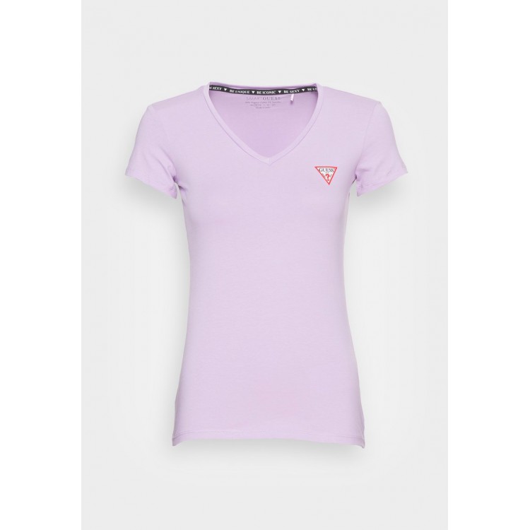 Kobiety T SHIRT TOP | Guess TRIANGLE - T-shirt basic - fresh lilac/liliowy - MI57329
