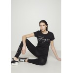 Kobiety T SHIRT TOP | HUGO THE SLIM TEE - T-shirt z nadrukiem - schwarz/czarny - QH77127