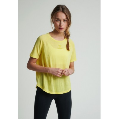 Kobiety T_SHIRT_TOP | Hummel HMLVANJA - T-shirt basic - celandine/żółty - YF96831