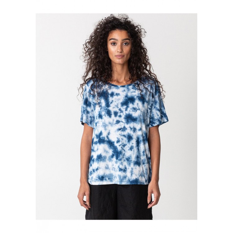 Kobiety T SHIRT TOP | Indiska T-shirt z nadrukiem - blue/niebieski - XZ70271