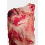 Kobiety T SHIRT TOP | Jaded London ASSYMETRIC RUCHED ONE SHOULDER - T-shirt z nadrukiem - red/czerwony - JY20721