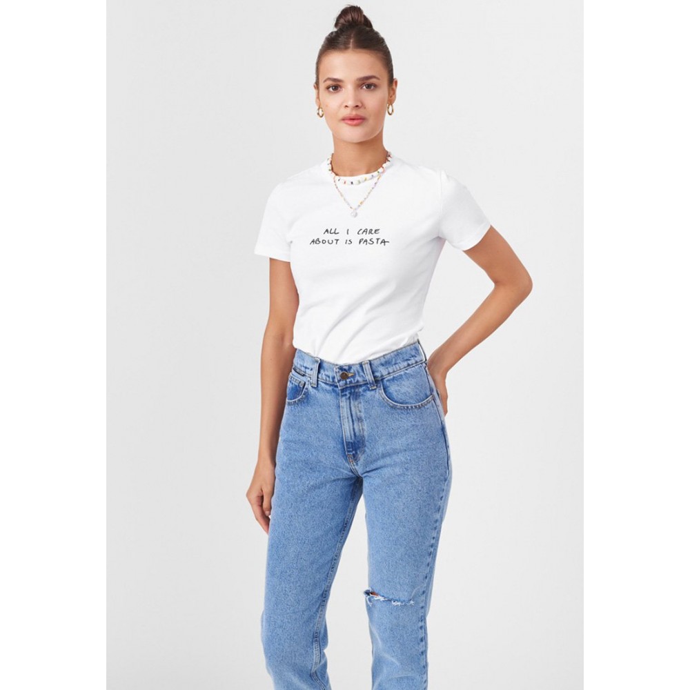 Kobiety T SHIRT TOP | LA MANIA KELSE - T-shirt z nadrukiem - white/biały - LL88661
