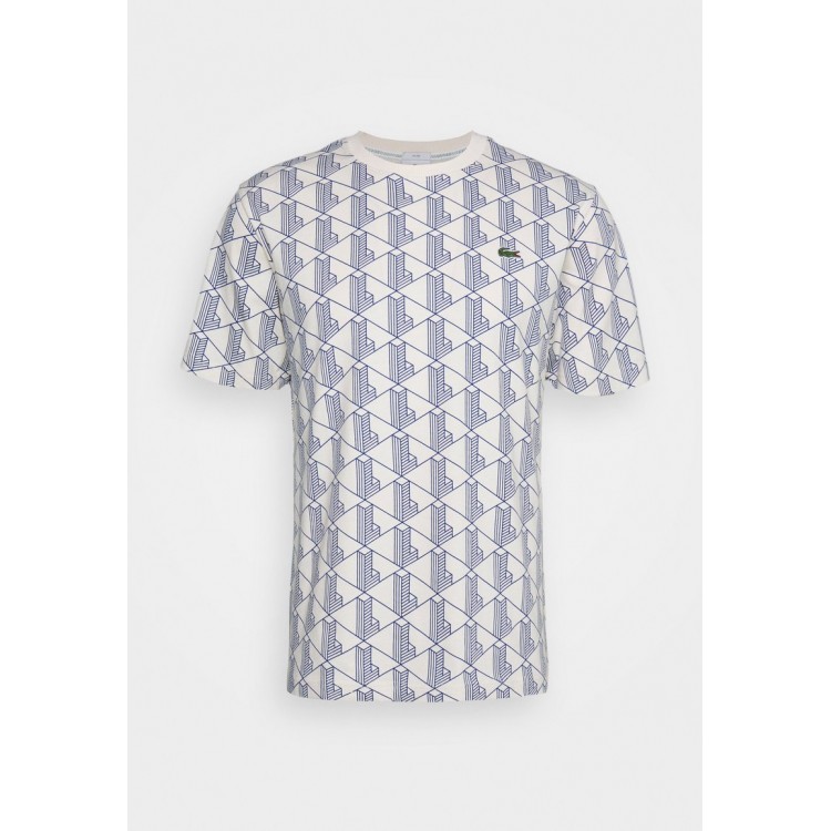 Kobiety T SHIRT TOP | Lacoste LIVE UNISEX - T-shirt z nadrukiem - lapland/cosmic/mleczny - AF96067