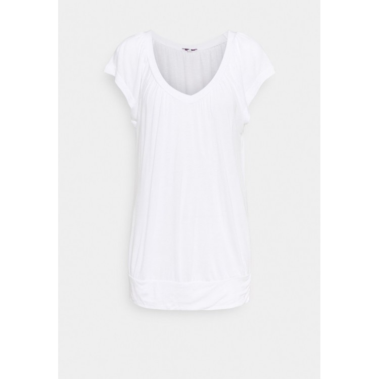 Kobiety T SHIRT TOP | LASCANA V AUSSCHNITT - T-shirt basic - weiss/biały - ZC81062