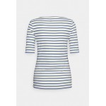 Kobiety T SHIRT TOP | Lauren Ralph Lauren JUDY MID SLEEVE - T-shirt z nadrukiem - pale cream/soft sapphire/mleczny - MM53094