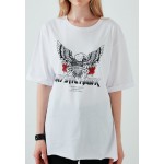 Kobiety T SHIRT TOP | LELA T-shirt z nadrukiem - white/biały - HR87275