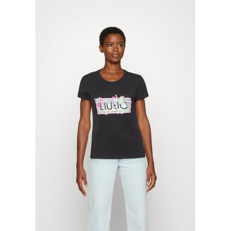 Kobiety T SHIRT TOP | Liu Jo Jeans MODA - T-shirt z nadrukiem - nero/czarny - PP31177