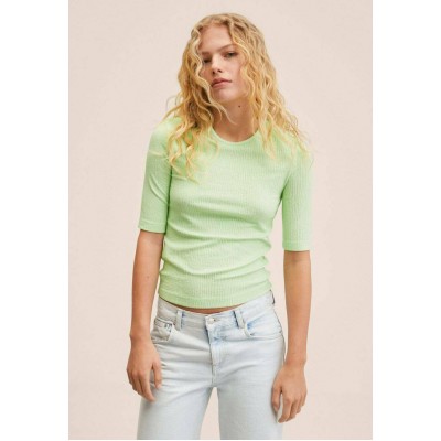 Kobiety T_SHIRT_TOP | Mango LILITA - T-shirt basic - pastel green/jasnozielony - OD96051
