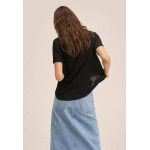 Kobiety T SHIRT TOP | Mango LISINO - T-shirt basic - zwart/czarny - GX62906