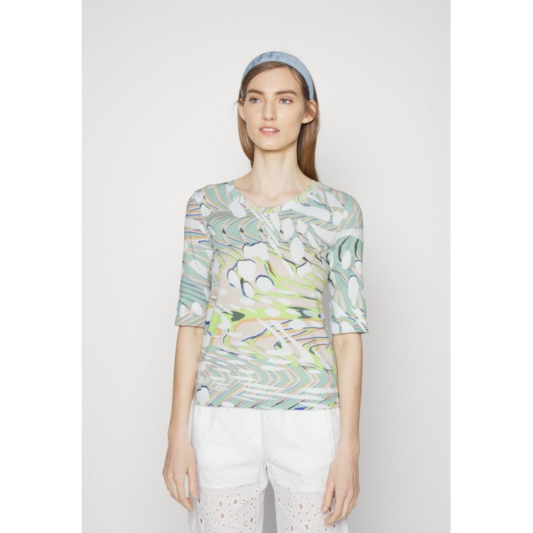 Kobiety T SHIRT TOP | Marc Cain T-shirt z nadrukiem - water kiss/mleczny - YP49174