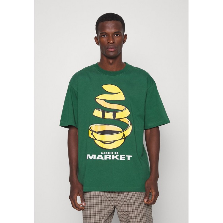 Kobiety T SHIRT TOP | Market MARCHE UNISEX - T-shirt z nadrukiem - forest green/zielony - AH80034