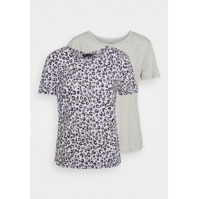 Kobiety T_SHIRT_TOP | Marks & Spencer RELAX 2 PACK - T-shirt z nadrukiem - brown mix/wielokolorowy - DM11129