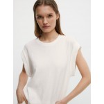 Kobiety T SHIRT TOP | Massimo Dutti T-shirt basic - white/biały - NL41261