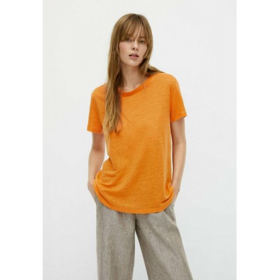 Kobiety T_SHIRT_TOP | Massimo Dutti T-shirt z nadrukiem - orange/pomarańczowy - JL52117