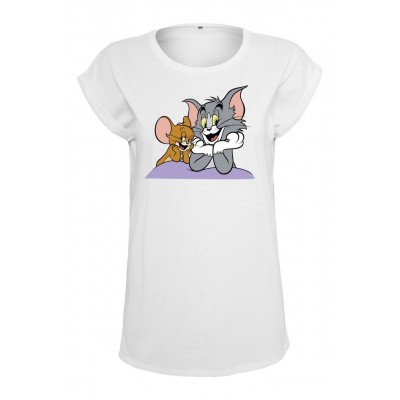 Kobiety T_SHIRT_TOP | Merchcode T-shirt z nadrukiem - white/biały - PC03477