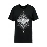 Kobiety T SHIRT TOP | Mister Tee LADIES MOTH TEE - T-shirt z nadrukiem - black/czarny - BV47104