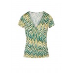 Kobiety T SHIRT TOP | Morgan ABSTRACT SHORT SLEEVED - T-shirt z nadrukiem - green/zielony - JF36381