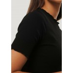 Kobiety T SHIRT TOP | NA-KD BABYLOCK - T-shirt basic - black/czarny - PN01737