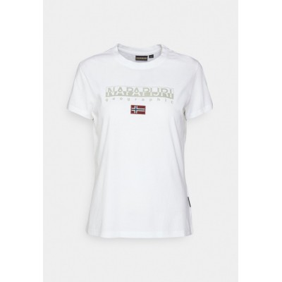 Kobiety T_SHIRT_TOP | Napapijri AYAS - T-shirt z nadrukiem - bright white/biały - RW82797