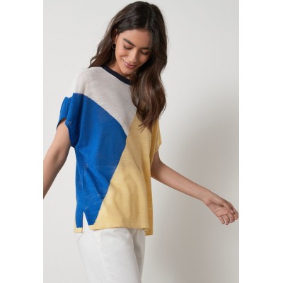 Kobiety T_SHIRT_TOP | Next T-shirt z nadrukiem - blue/yellow/niebieski - QN45629